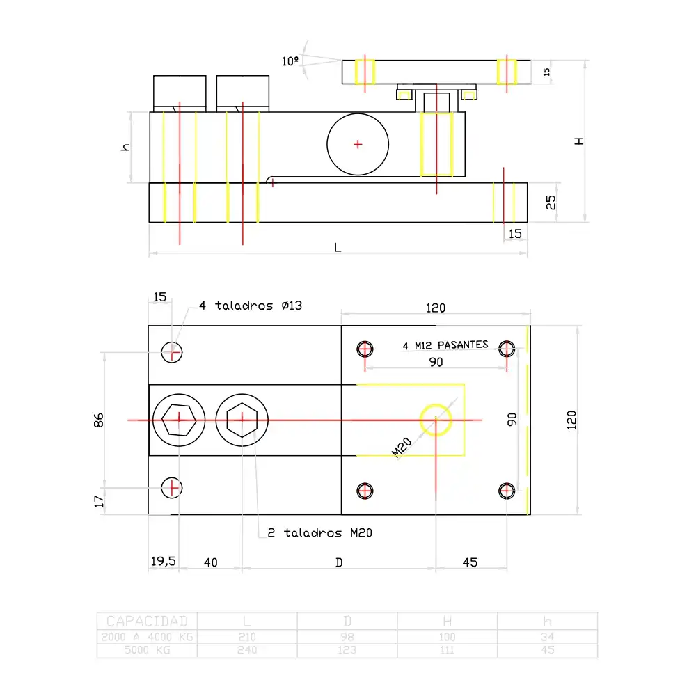 Tank weigh drawing